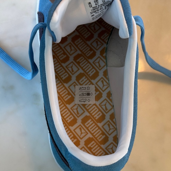 Men’s Puma Suede Blue Sneakers with dark blue Stripe - Picture 3 of 10